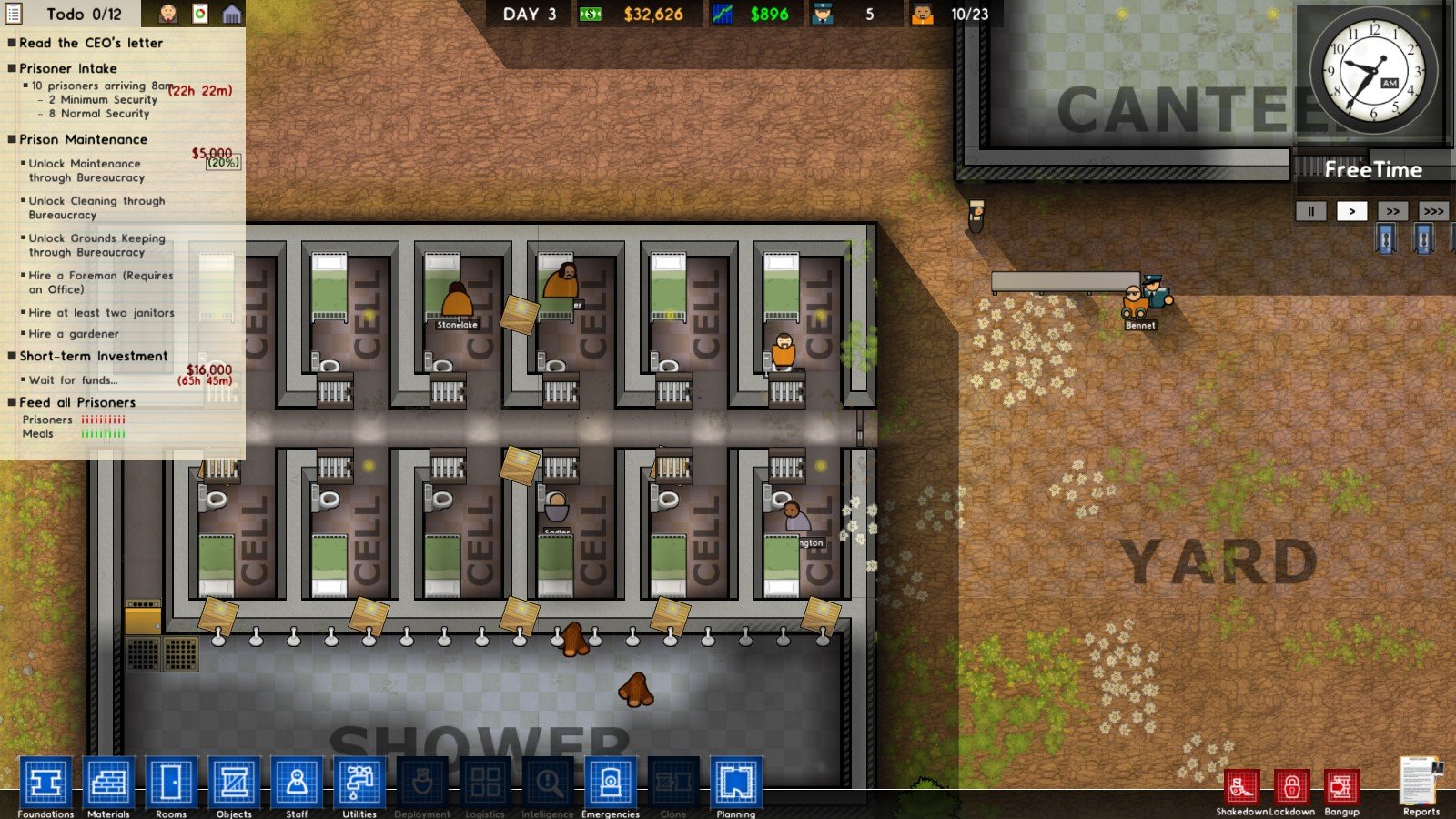 how to check room temperature prison architect